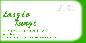 laszlo kungl business card